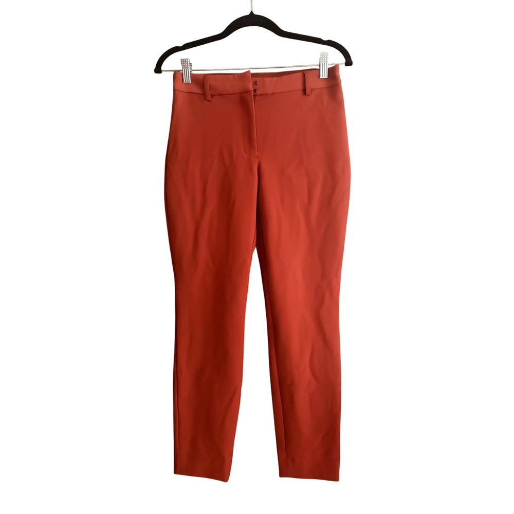 Express Extreme Stretch+ Skinny High Rise Pants Burnt Orange Rust 4S 4C